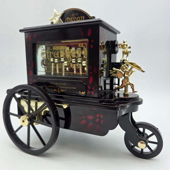 Pierrot Other - Pierrot Stranger Organ Music Box Vintage Carriage Jewelry Box Black Red 8.5in